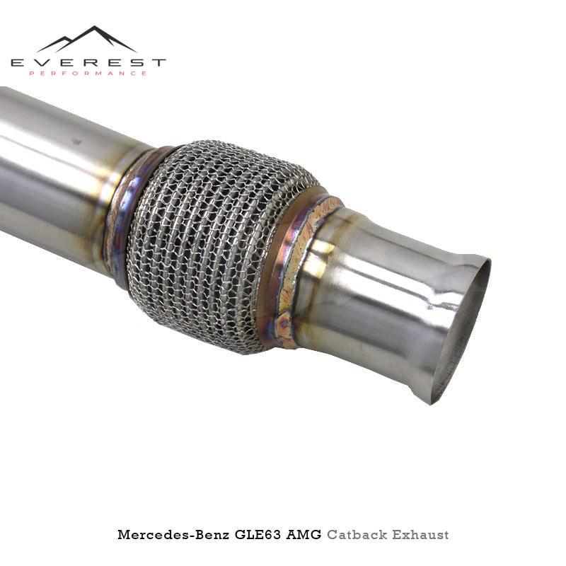 SS304L Exhaust Pipe System for Mercedes-Benz GLE63 AMG W166 4.0T 5.5T 2015-2022 Muffler with Valve System Catback Exhaust