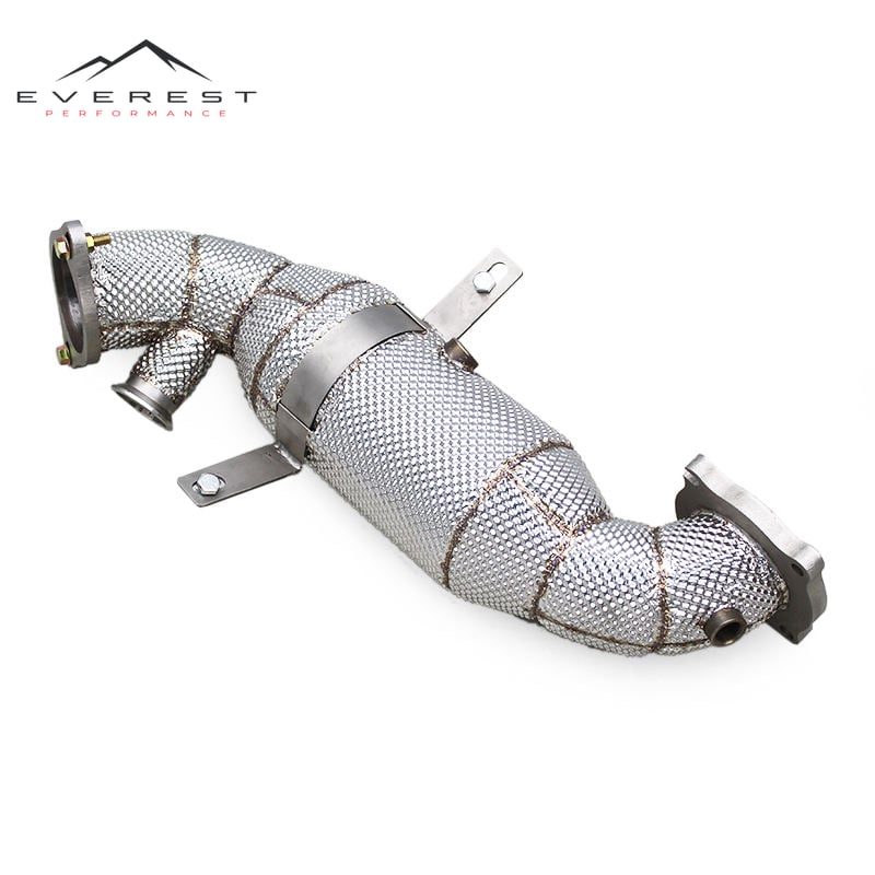 Exhaust Pipe System Stainless Steel Exhaust Downpipe With Heat Shield and Catalyst for Alfa Romeo Giulia/Stelvio 2.0T 2017-2021