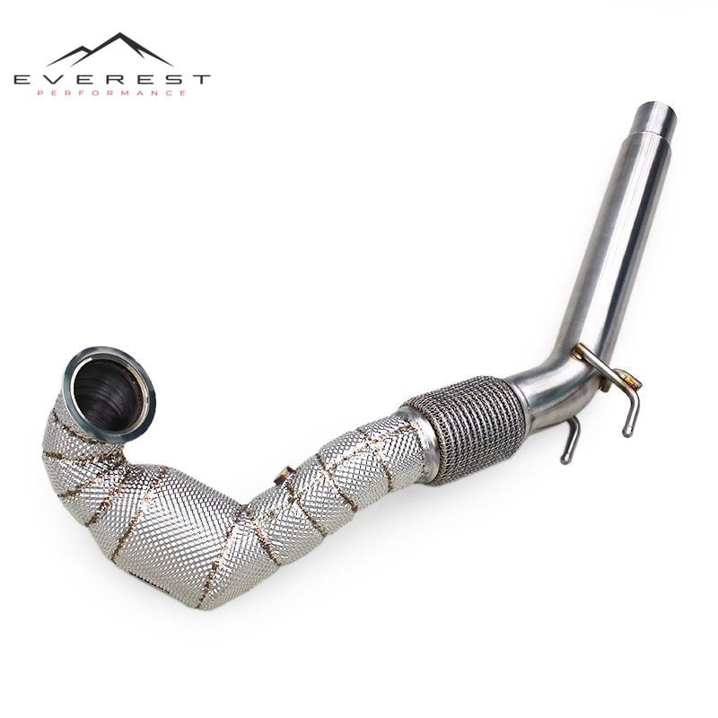 SS304 Exhaust Downpipe for VW GOLF 7 7.5 MK7 MK7.5 GTI 2.0T 2014-2020 Racing High Flow Catted Downpipe 100/200/300 Cell