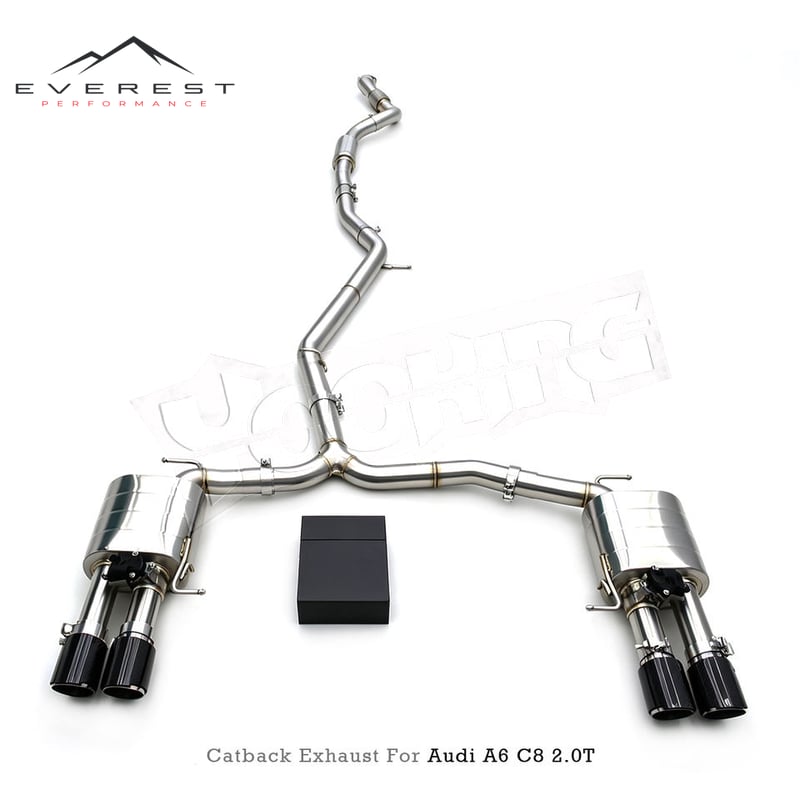 Custom Stainless Steel Catback Muffler for Audi A6 C8 2.0T 2019-2026 Valvetronic Exhaust System Active Sound with Control