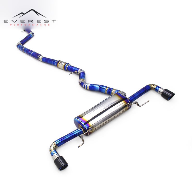 Titanium Catback Exhaust for BMW 220/220i G42 2.0T B48 2022 Valvetronic Muffler Exhaust Pipes Carbon Fiber Tips