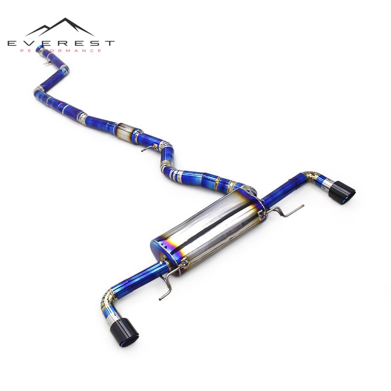Titanium Catback Exhaust for BMW 220/220i G42 2.0T B48 2022 Valvetronic Muffler Exhaust Pipes Carbon Fiber Tips