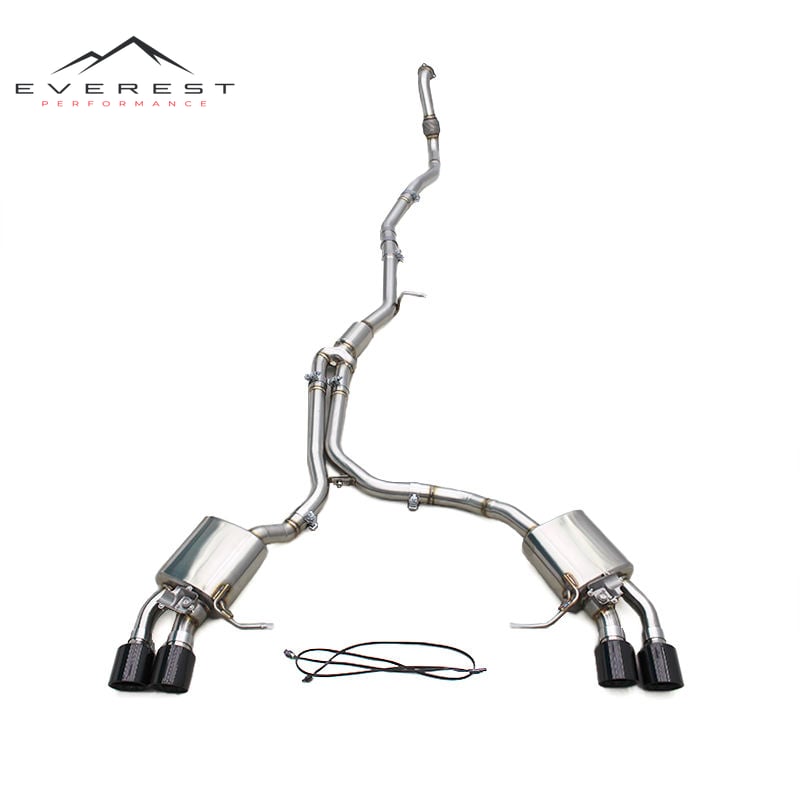 Stainless Steel Exhaust Pipe for Porsche Macan 2.0T 2019-2024 Automotive Muffler Cat Back Exhaust System with Valve
