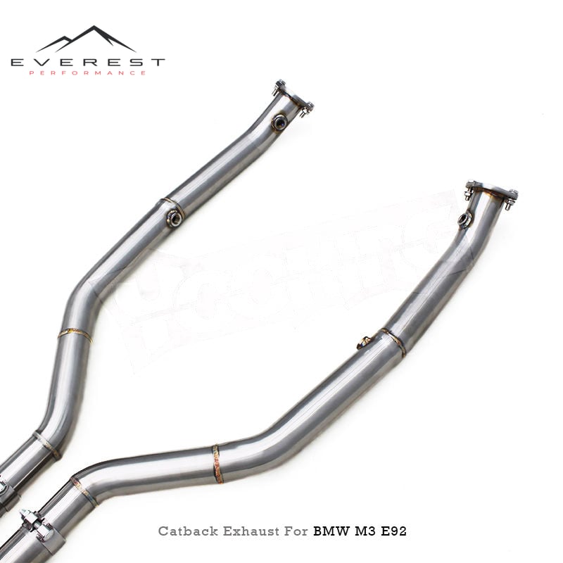 SS304 Exhaust Pipe System with Z Pipe Middle Section Pipeline for BMW M3 E90 E92 E93 S65 V8 4.0L 2008-2013 Valve Catback Exhaust