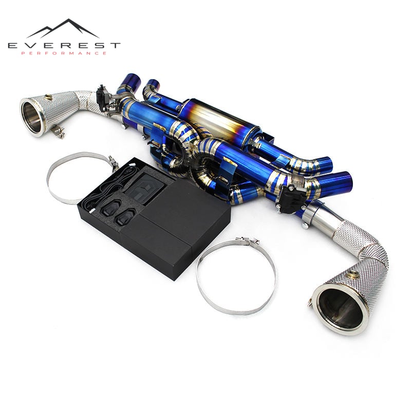 Catback Exhaust Downpipe Free Flow Pipes for Porsche 911 992 Turbo/Targa 4 3.0T 2020-2023 Racing Titanium Exhaust Pipe