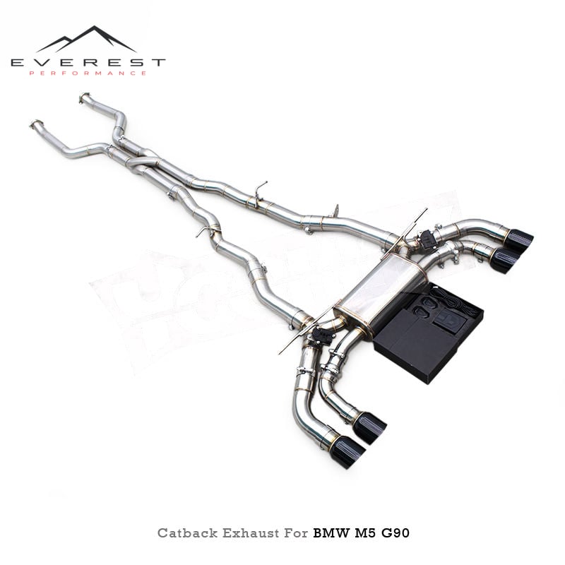 SS304L Catback Exhaust with Z Pipe for BMW M5/M6 G90/G99 LCI 4.4T 2024-2025 Stainless Steel Valvetronic Aggressive Sound