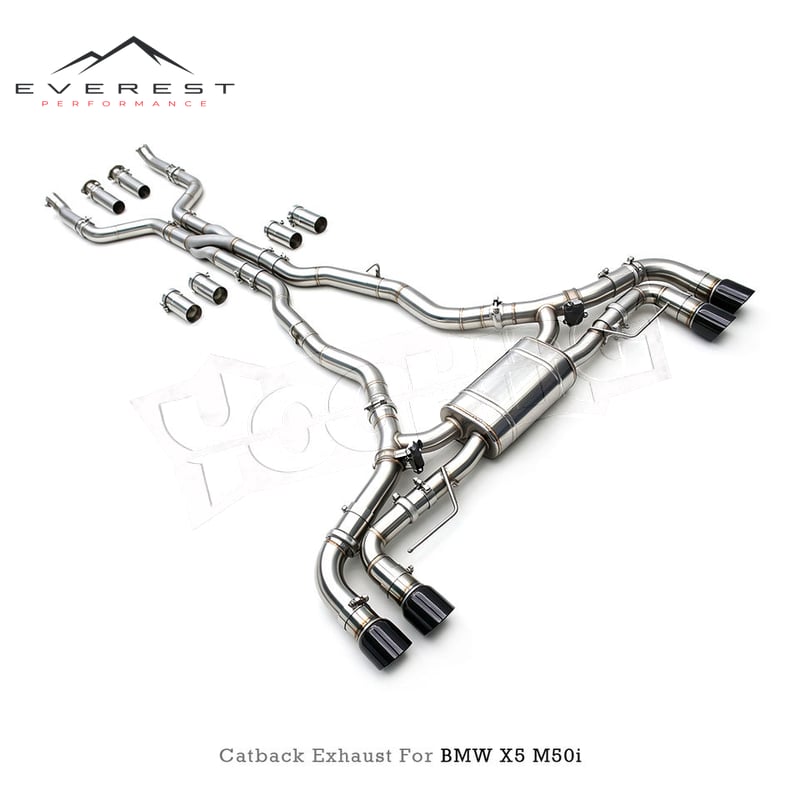 Straight Downpipe for BMW X5 M50i G05 4.4TT 2019-2024 Racing Free Flow Stainless Steel Downpipe Exhaust System