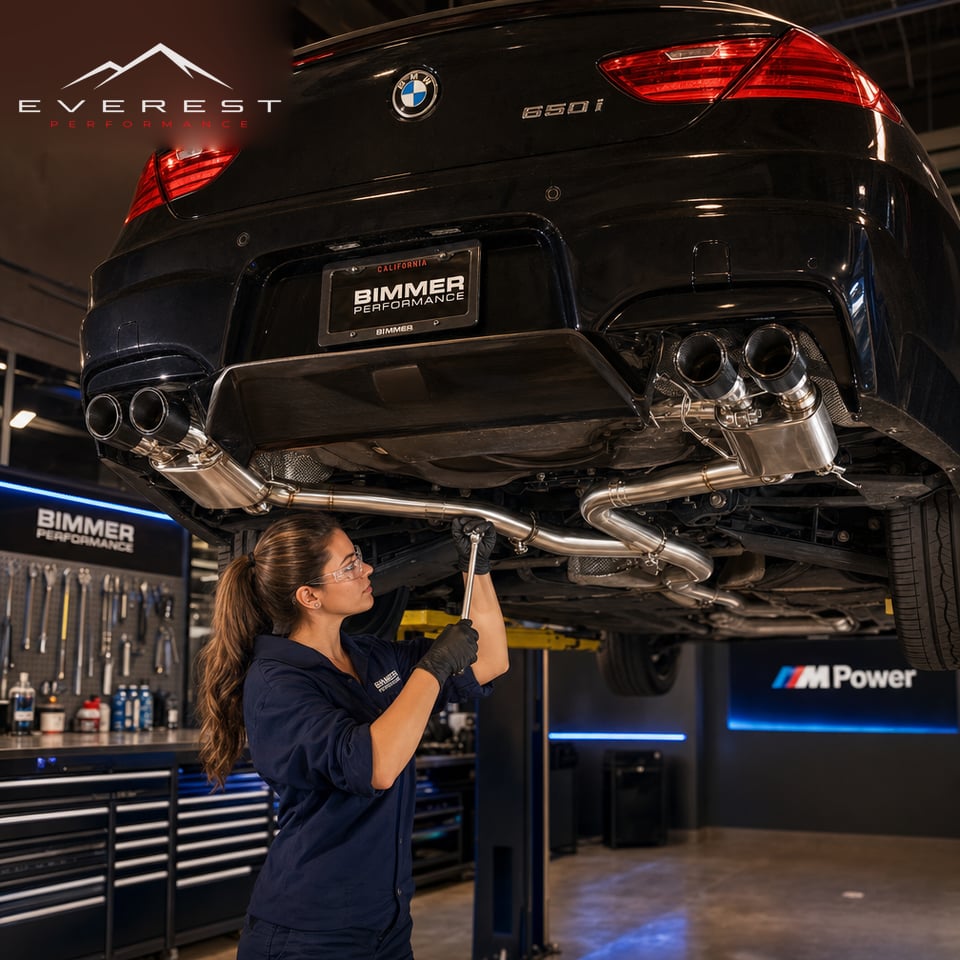 SS304 Exhaust Pipe System for BMW 650/650i F06 F12 F13 4.0T 2011-2017 High Quality X Pipe Vacuum Valve Catback Exhaust