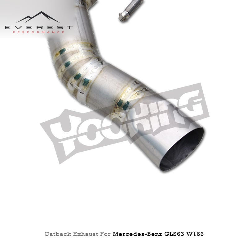 Custom Valvetronic Exhaust System for Mercedes-Benz GLS63 AMG W166 5.5T 2015-2019 Titanium Pipes Valved Sport Catback Muffler