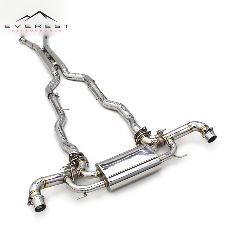 Catback Exhaust for Aston Martin DB11 Vantage V12 5.2L 2017-2018 With Valve Muffler Pipe Stainless Steel Escape Exhaust System