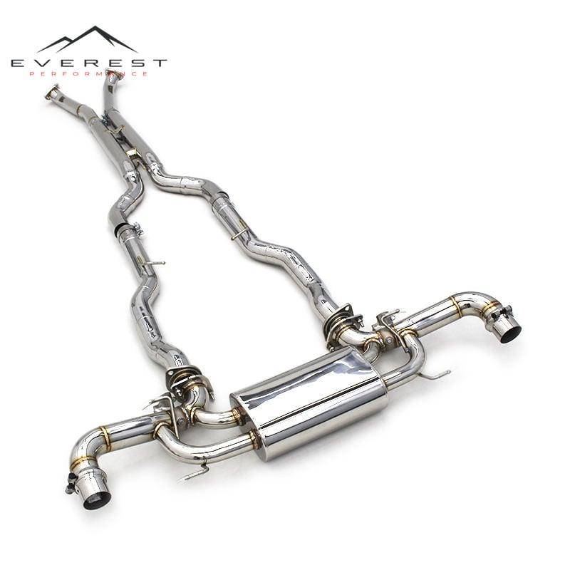 Catback Exhaust for Aston Martin DB11 Vantage V12 5.2L 2017-2018 With Valve Muffler Pipe Stainless Steel Escape Exhaust System