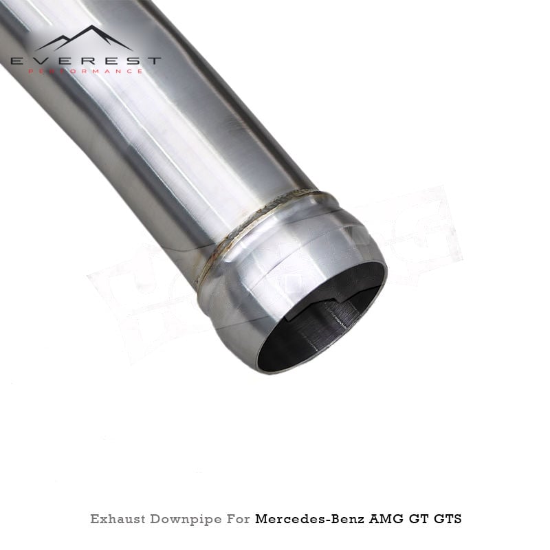 SUS304 Straight Downpipe Exhaust Pipe for Mercedes-Benz AMG GT/GTS 4.0T 2014-2023 Street Car Free Flow Downpipe System