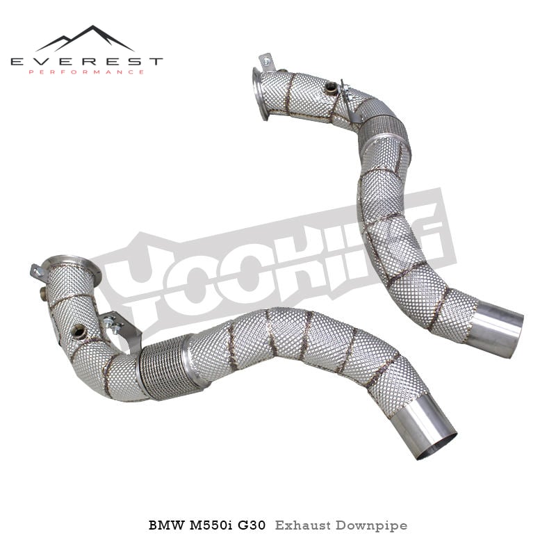 Free Flow Exhaust Pipe for BMW M550/M550i G30/N63 4.4T 2019-2025 Stainless Steel Exhaust Pipe with Heat Shield Exhaust Header