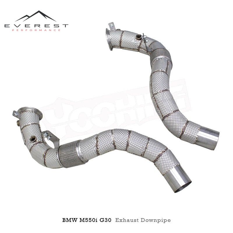 Free Flow Exhaust Pipe for BMW M550/M550i G30/N63 4.4T 2019-2025 Stainless Steel Exhaust Pipe with Heat Shield Exhaust Header
