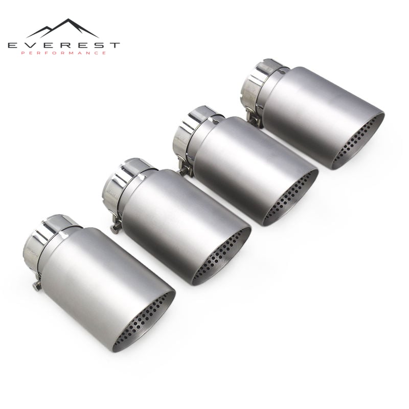 Performance Universal Stainless Steel Exhaust Tips for Various Models Racing Automobile Exhaust Pipes Brushed Tail Throat Tips