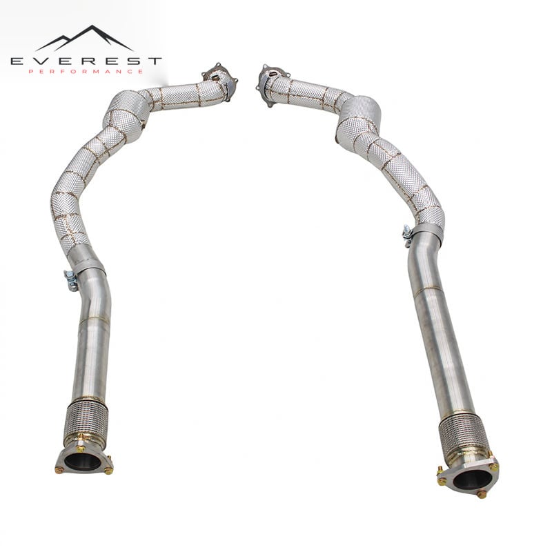 Stainless Steel Exhaust Downpipe for Bentley Continental GT V8 4.0T 2014-2017 High Flow Pipe Catted Downpipe with 200 Cells