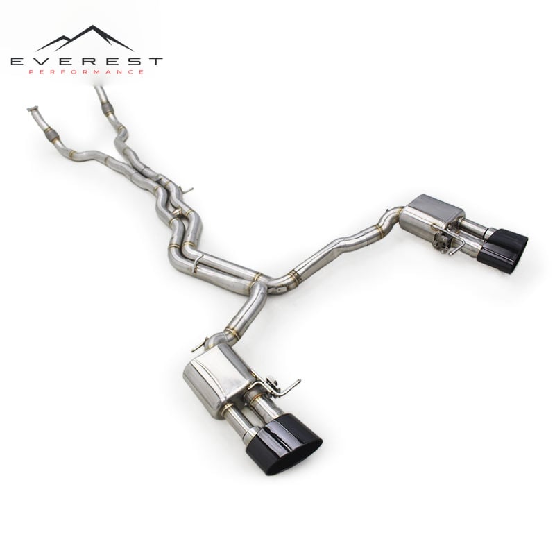 Stainless Steel Catback Exhaust Pipe for Audi RS6/RS7 C8 4.0T 2019-2023 High Performance Muffler Valve System RS Tips