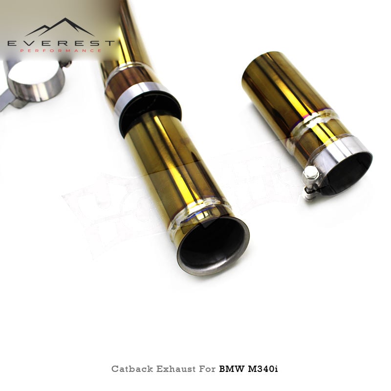 Titanium Exhaust Pipe With Carbon Fiber Tip for BMW M340 M440 M440i Xdrive G22 LCI 3.0T 2016-2025 Muffler Valve Exhaust Pipe