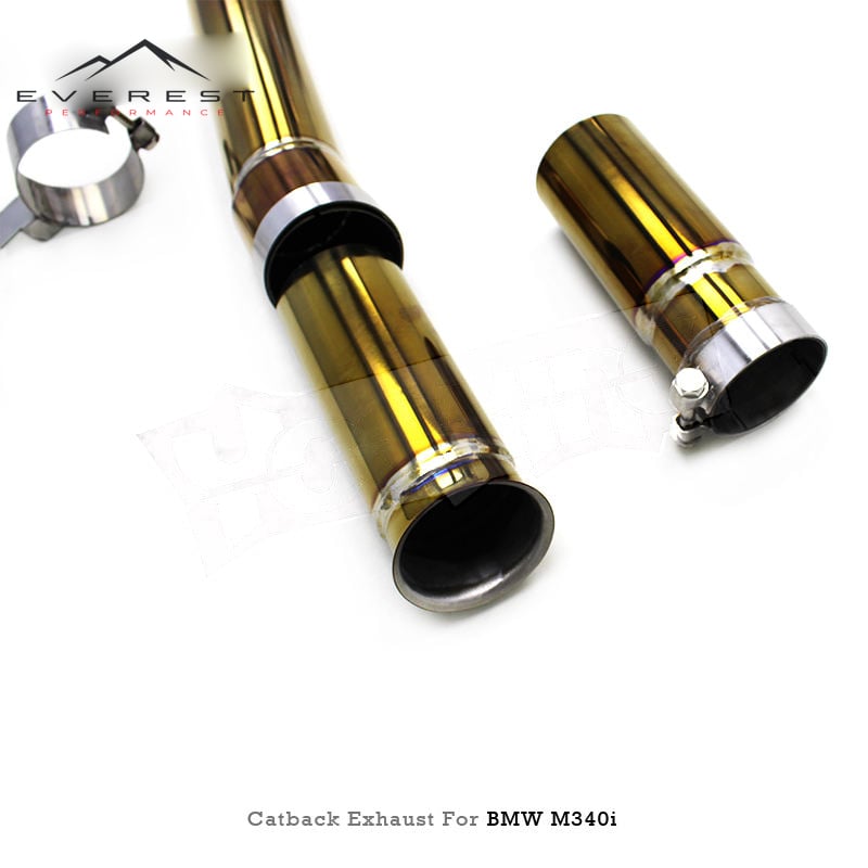 Titanium Exhaust Pipe With Carbon Fiber Tip for BMW M340 M440 M440i Xdrive G22 LCI 3.0T 2016-2025 Muffler Valve Exhaust Pipe