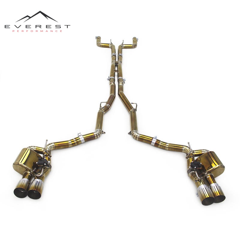 Titanium Exhaust Pipe System for Maserati Ghibli 3.0T 2014-2024 Valvetronic Muffler Catback Exhaust With Independent Controller