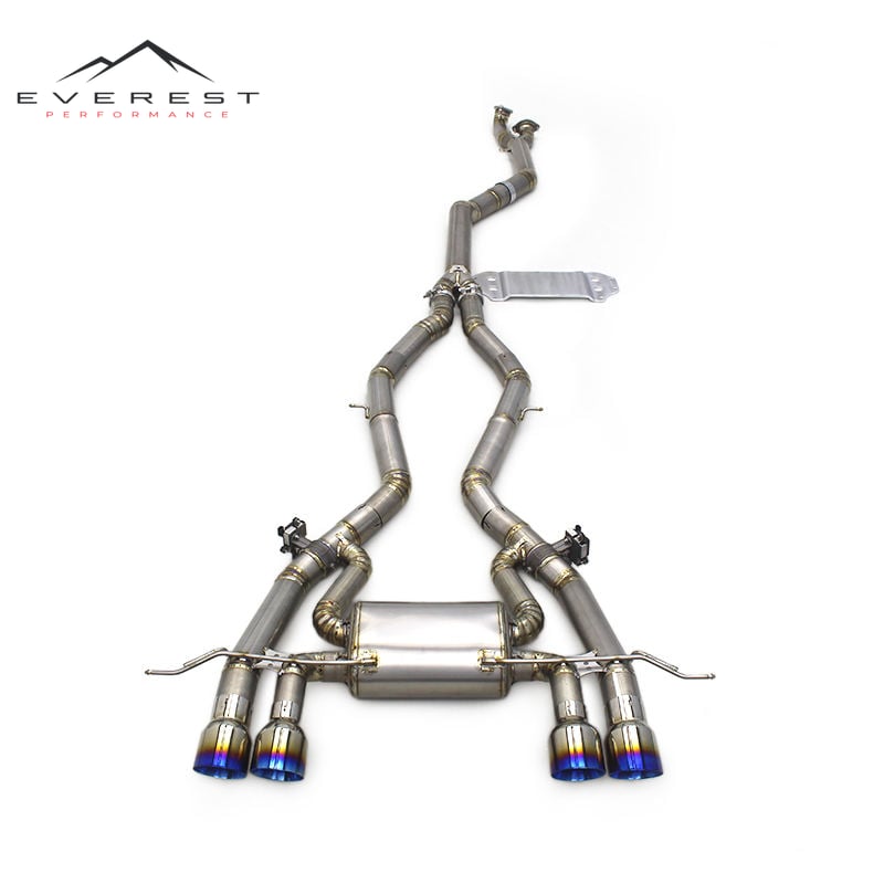 Racing Sport Car Cat Back Exhaust for BMW M3/M4 G80/G82 S58 3.0T 2021-2024 3.5inch Single Midpipe Titanium Valvetronic Exhaust