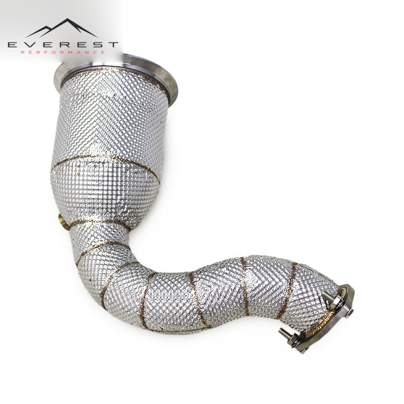 Custom High Flow Downpipe for Audi Q8 2.0T 2019-2024 Sport Car Stainless Steel Pipe Muffler With Catalyst Exhaust Header