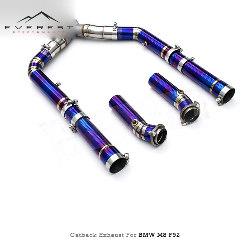Titanium Exhaust Pipe for BMW M8 F91/F92/F93 4.4T 2017-2024 Valvetronic Catback Exhaust System with Z Pipe MP Tips