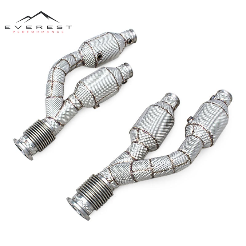 Catted Downpipe for Lamborghini Revuelto V12 6.5L 2023-2025 Stainless Steel Exhaust Pipes Plug and Play Header