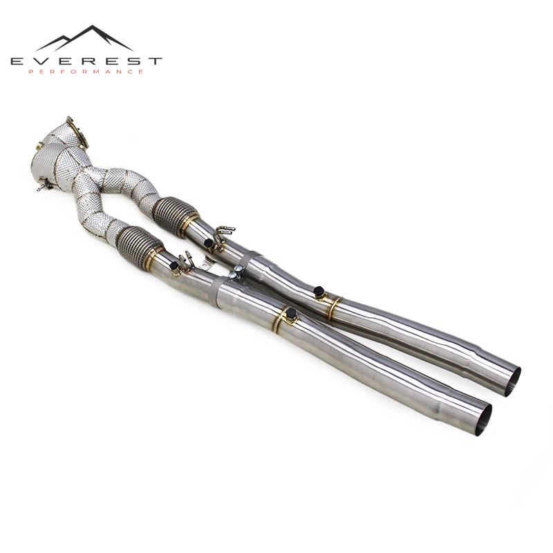 Race Catted Downpipe for Audi RS3/TTRS 2.5T 2023-2024 Racing Car Escape SUS304 Mid Pipe With OPF Exhaust System