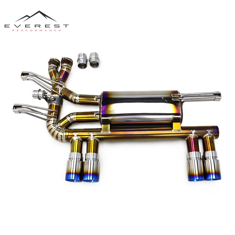 Axle Exhaust for BMW M3 E46 2004-2006 Racing Car Plate Gold Titanium Pipes Muffler Vacuum Valve Catback Exhaust System