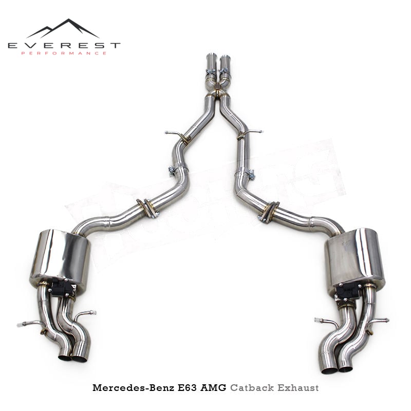 Custom Catback Exhaust for Mercedes-Benz E63 E63S W212 6.2L AMG 2014-2015 Four Doors SUS304 Pipes Muffler Exhaust System