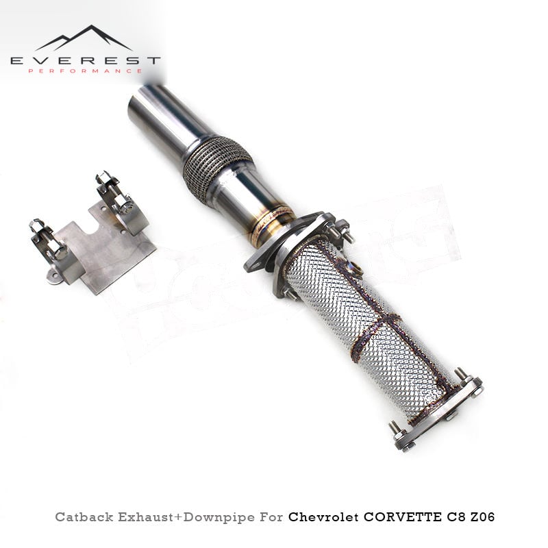 Racing Stock Catback Exhaust Pipes for Chevrolet Corvette C8 Z06 2019-2025 Stainless Steel 304 Valve Muffler Exhaust Pipes