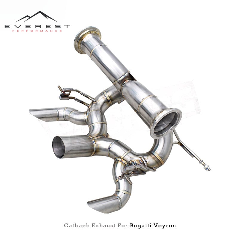 Straight Through Catback for Bugatti Veyron W16 8.0T 2006-2015 Stainless Steel Racing Car Exhaust Pipes