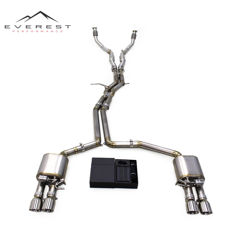 Valved Catback Exhaust for Audi S4/S5 B8 3.0T 2013-2019 Racing Exhaust Valve Control System Escape Titanium Exhaust Muffler Pipe
