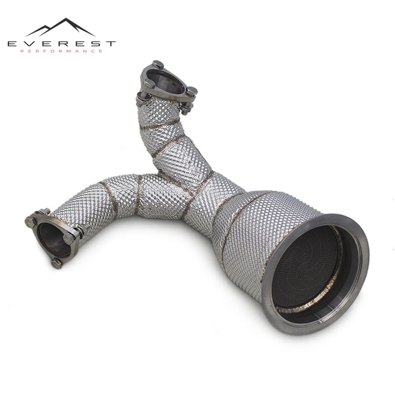 Performance Cat Pipe for AUDI S4/S5 B9 3.0T 2019-2023 Engine Stainless Steel High Flow 100/200/300cell Catted Downpipe