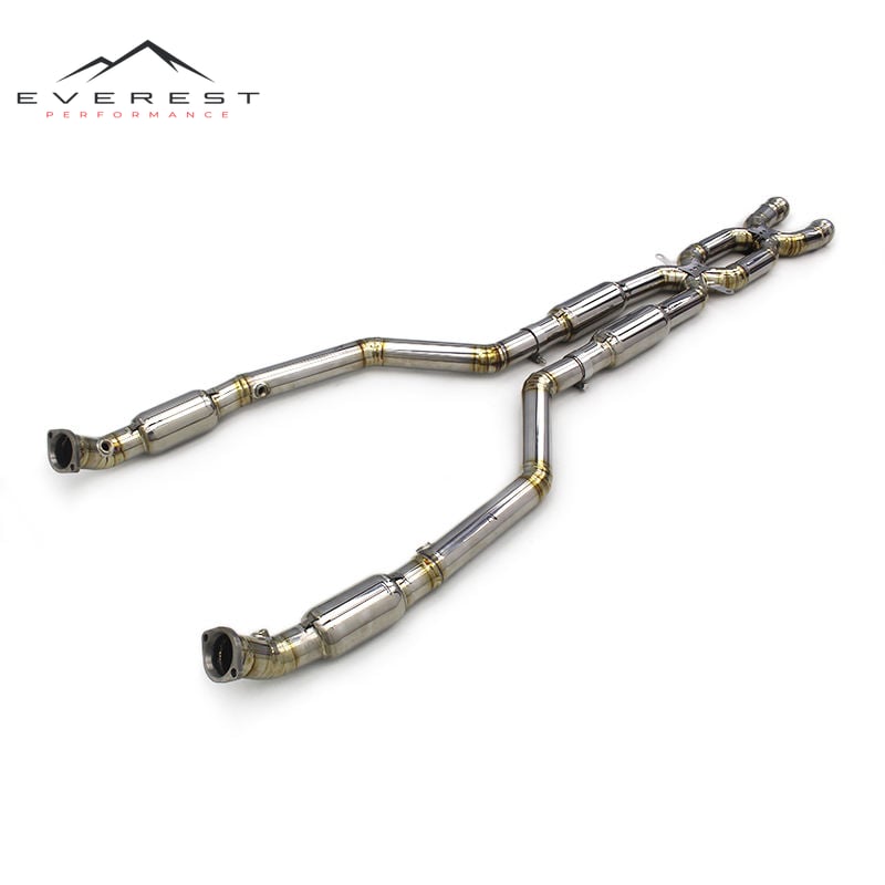 Titanium Exhaust System Mid Pipe for BMW M3 E90/E92/E93 4.0L 2007-2013 S55 Dual X Pipes Dual Resonator Car Part