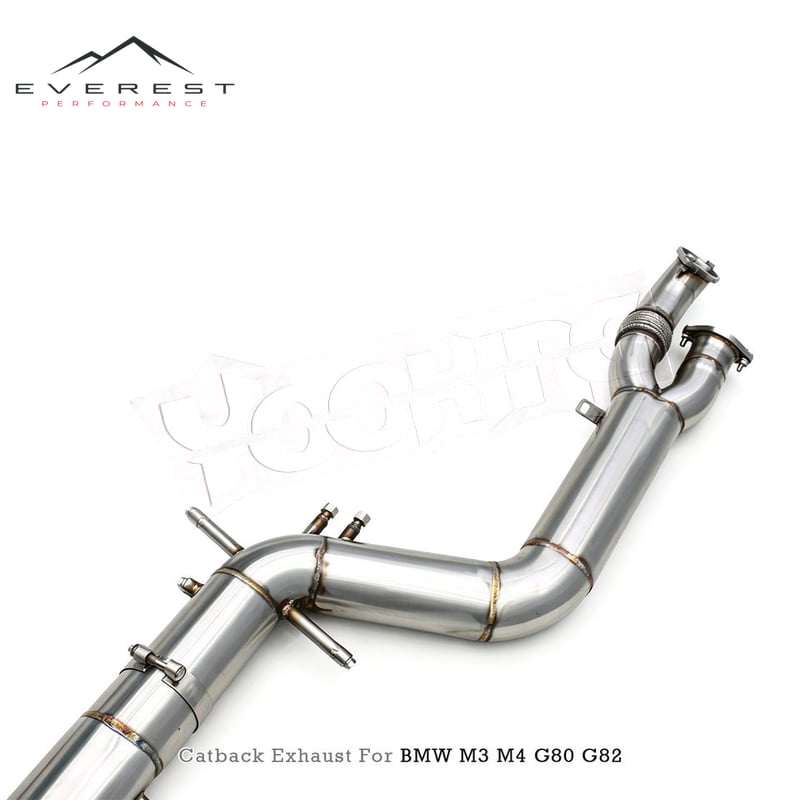 Custom 4 to 3 Inch Midpipe Catback Muffler for BMW M2/M3/M4 G87/G80/G82 3.0T 2021-2026 SUS304 Valves Exhaust System