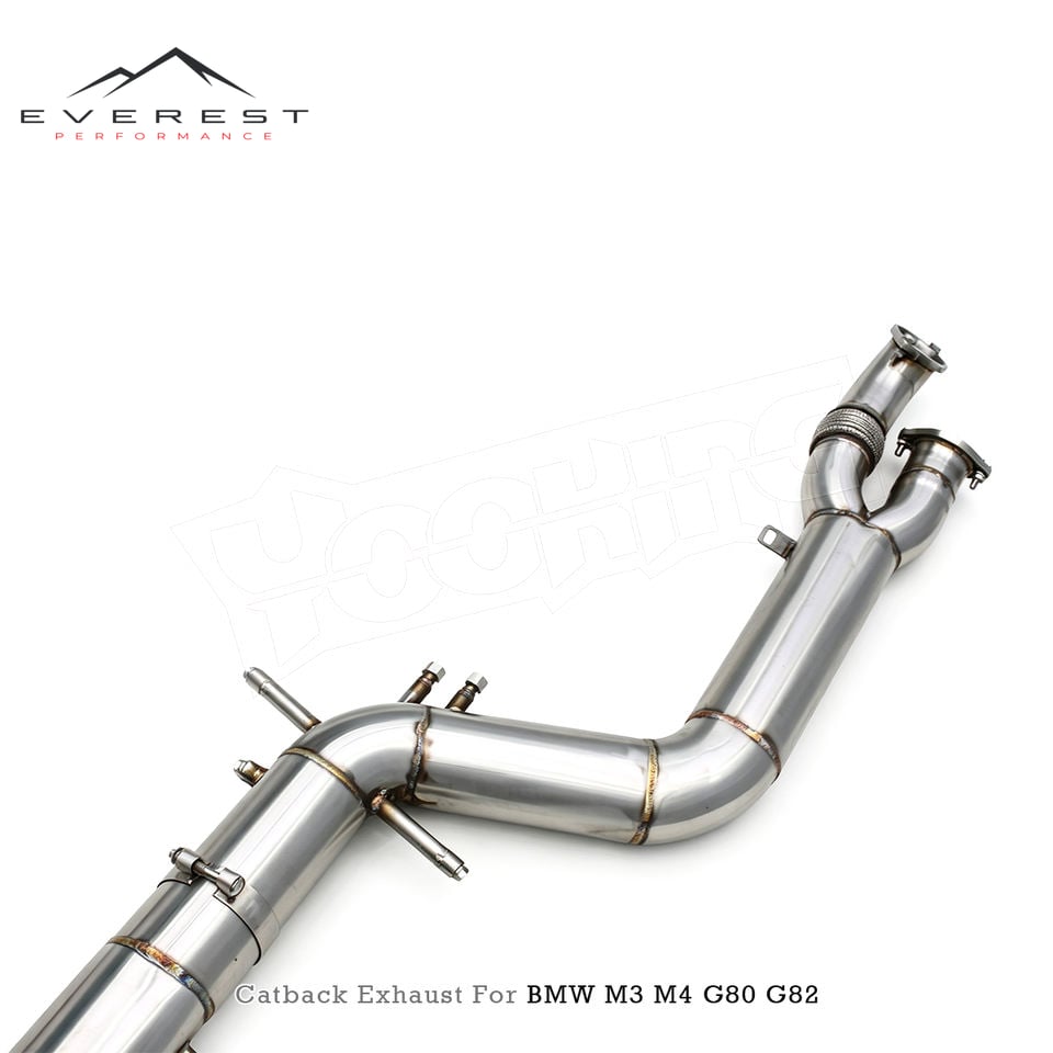 Custom 4 to 3 Inch Midpipe Catback Muffler for BMW M2/M3/M4 G87/G80/G82 3.0T 2021-2026 SUS304 Valves Exhaust System