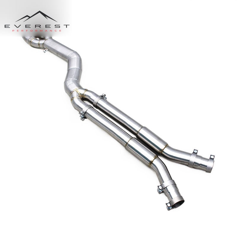 Custom 4inch Single Midpipe for BMW M3/M4 G80/G82/G83 S58 3.0T 2021-2024 with Resonators Exhaust System SUS304 Pipes