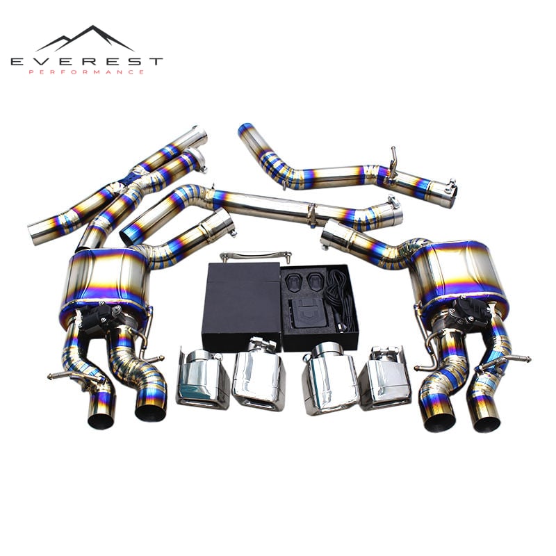 Titanium Exhaust Pipes for Mercedes-Benz CLS63 AMG W218 5.5T 2013-2017 Catback Muffler Valvetronic With Remote Control