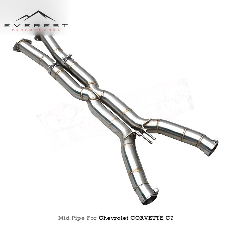 Stainless Steel X Mid Pipes for Chevrolet Corvette C7 V8 6.2L 2014-2019 Equal Length Exhaust System Performance Exhaust Pipe