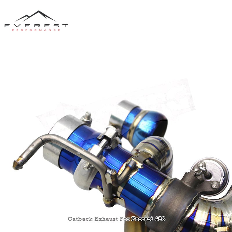 Lightweight Titanium Exhaust Pipes for Ferrari 458 4.5L 2011-2016 Vacuum Valve Muffler Catback with Control