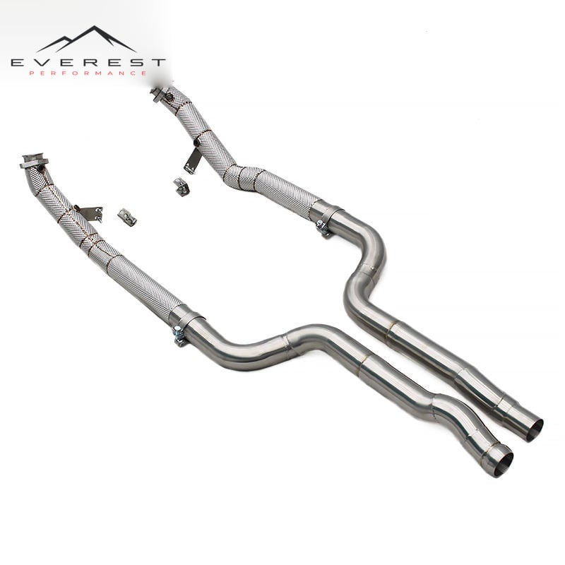304L Stainless Steel Downpipe for Mercedes-Benz CLS550 4.7L 2012-2016 Racing Exhaust Pipes Free Flow Pipe