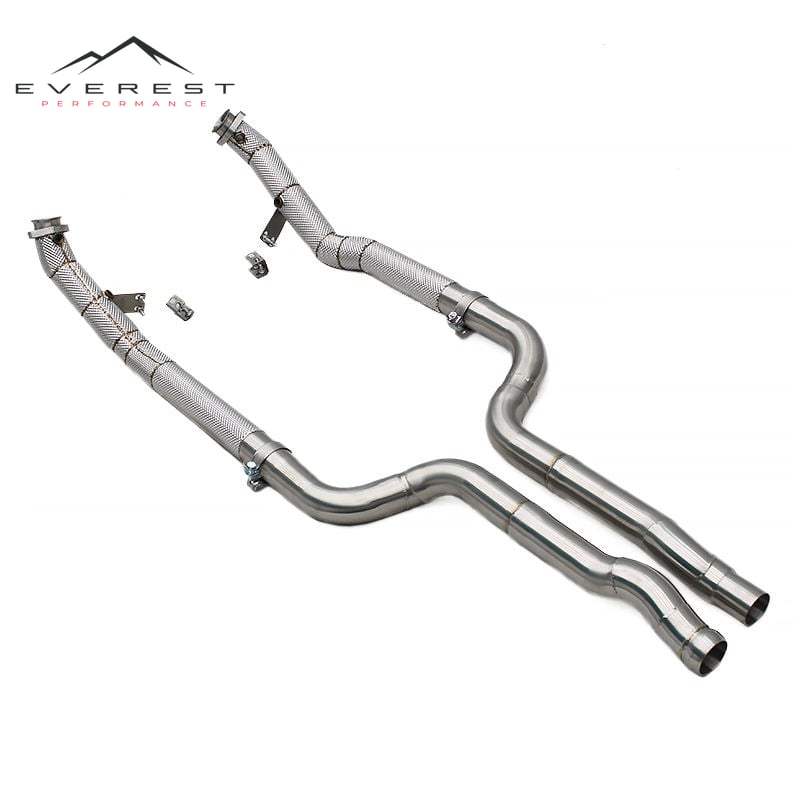 304L Stainless Steel Downpipe for Mercedes-Benz CLS550 4.7L 2012-2016 Racing Exhaust Pipes Free Flow Pipe