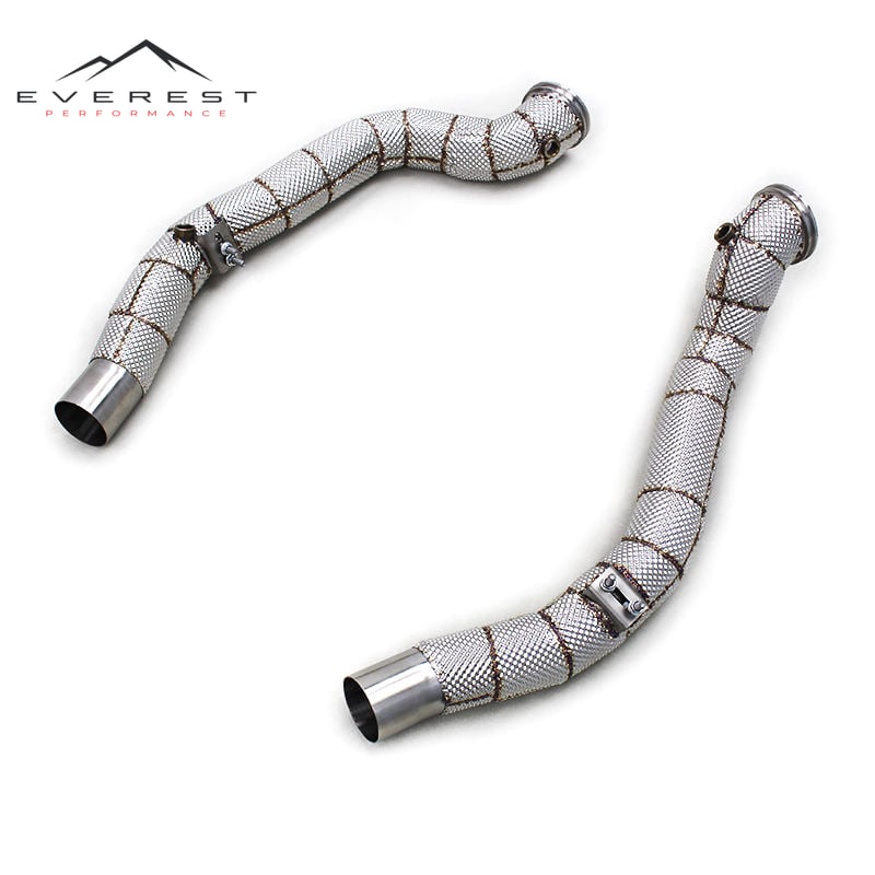 Racing Header Catback Exhaust Downpipes for Maserati Levante 3.0T 2017-2018 Stainless Steel 304 Free Flow Pipes With Heat Shield