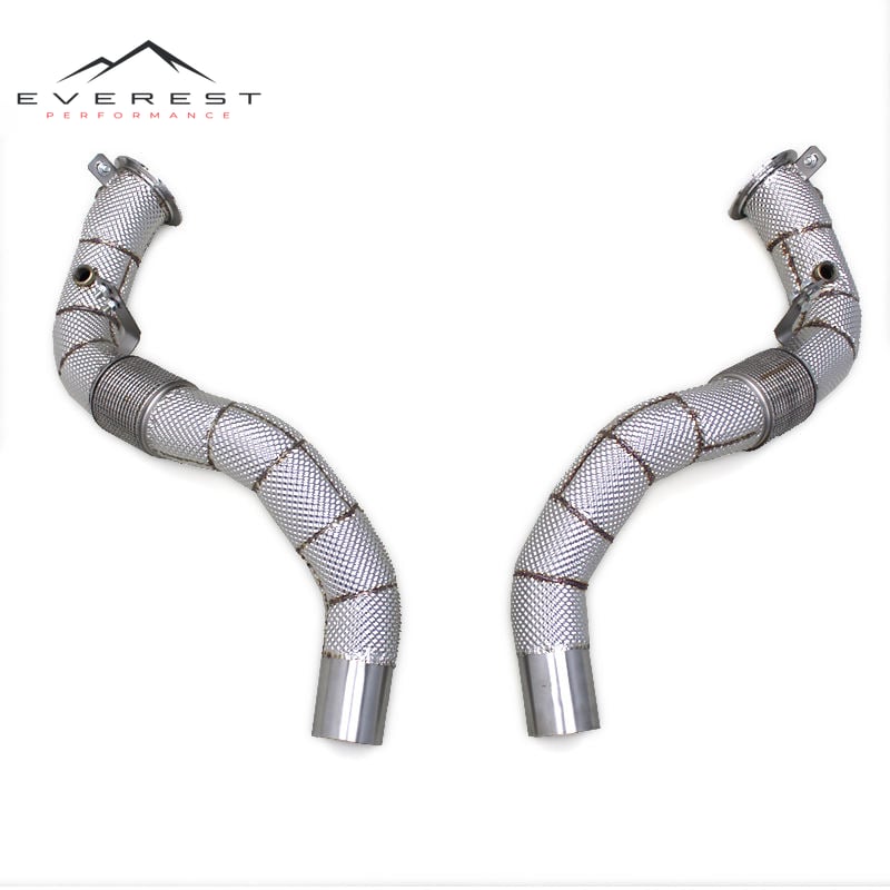 Exhaust Free Flow Downpipe for BMW X5M/X6M F85/F86 4.4TT 2015-2019 Performance Ss304 Downpipe Header Tubes Front Pipes Escape