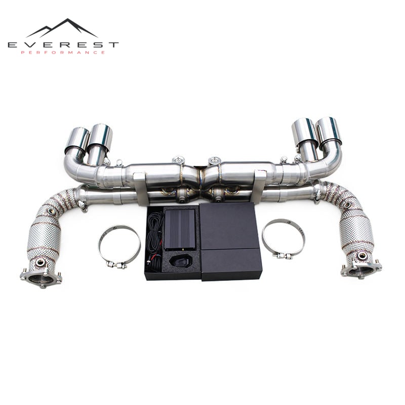 Auto Catback Exhaust Pipes for Porsche 911 997/997.1 Turbo 2004-2012 Stainless Steel Catted Downpipe Muffler Escape