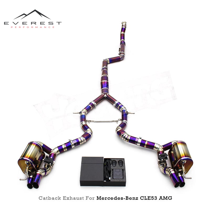Titanium Catback Exhaust Pipes for Mercedes-Benz CLE53 AMG 3.0T 2024-2025 Valvetronic Muffler Quad Outlet