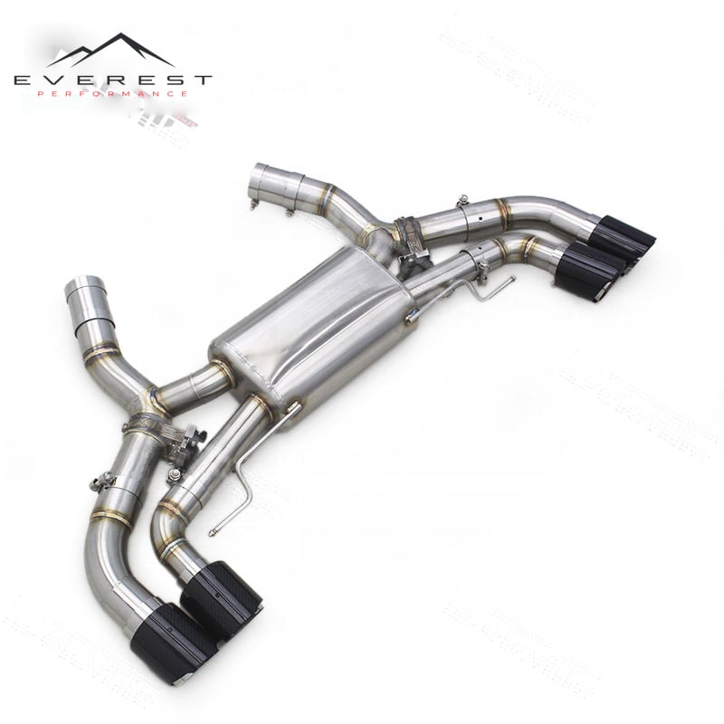 304 Stainless Steel 1.5mm Exhaust Catback for BMW M550/M550i 2018-2019 Valvetronic Carbon Fiber Tips