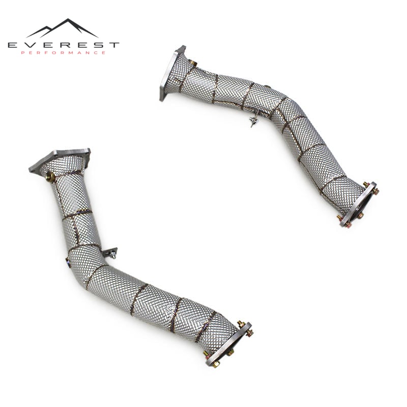 Exhaust Header Downpipe for Porsche Cayenne 958/958.1 4.8T 2011-2014 Racing Car SUS304 Free Flow Pipe Exhaust System